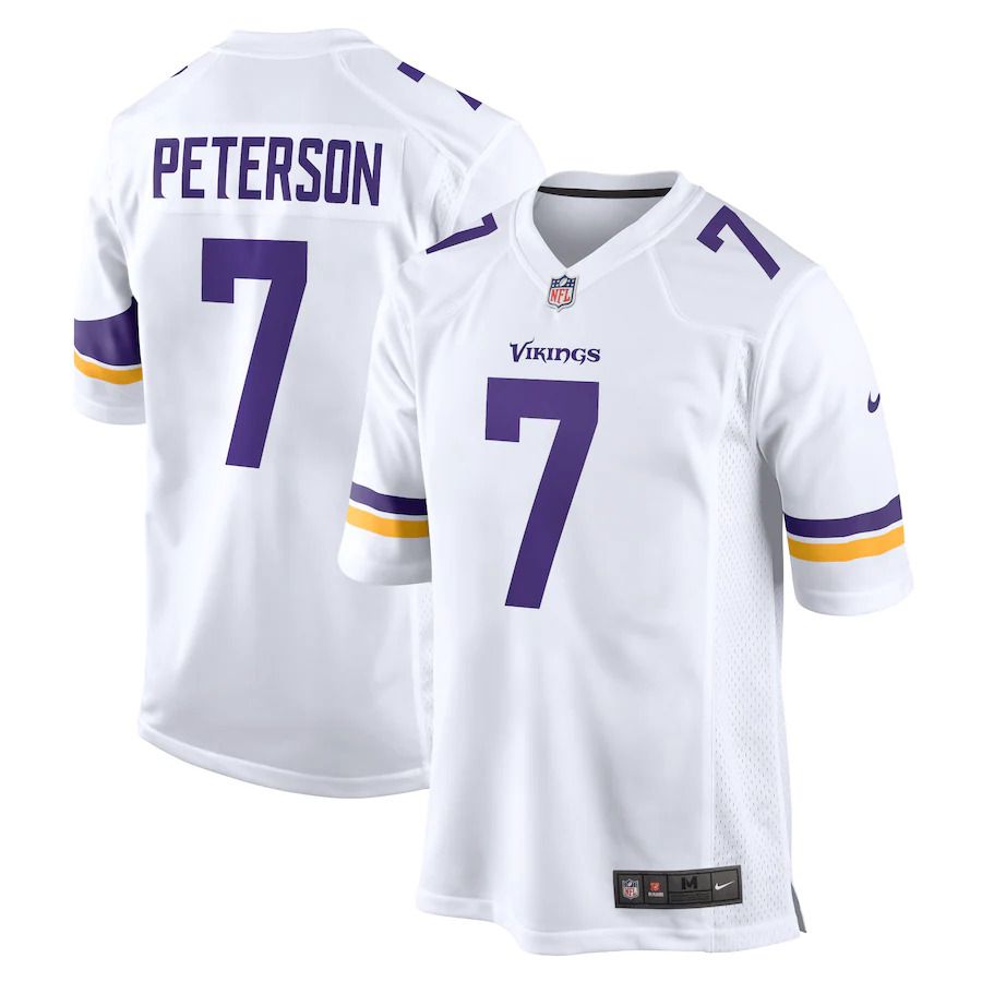 Men Minnesota Vikings #7 Patrick Peterson Nike White Player Game NFL Jersey->minnesota vikings->NFL Jersey